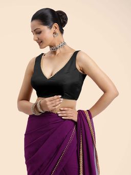 Binks - Raisa X Tyohaar Black Sleeveless FlexiFit Stitched Blouse