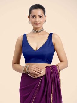 Binks - Raisa X Tyohaar Blue Sleeveless FlexiFit Stitched Blouse