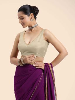 Binks - Raisa X Tyohaar Cream Sleeveless FlexiFit Stitched Blouse