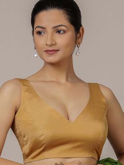 Binks - Raisa X Rozaana Gold Sleeveless FlexiFit Stitched Blouse