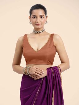 Binks - Raisa X Tyohaar Copper Sleeveless FlexiFit Stitched Blouse