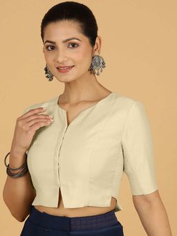 Binks - Rekha X Rozaana Long Ivory Stitched Blouse