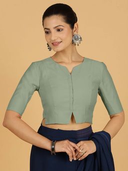 Binks - Rekha X Rozaana Long Mint Green Stitched Blouse