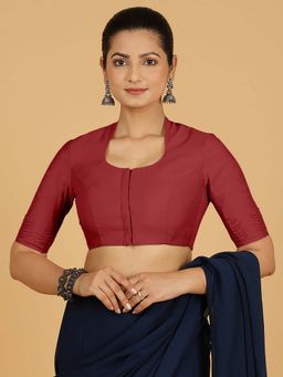 Binks - Salma X Rozaana Elbow Sleeves Scarlet Red Stitched Blouse
