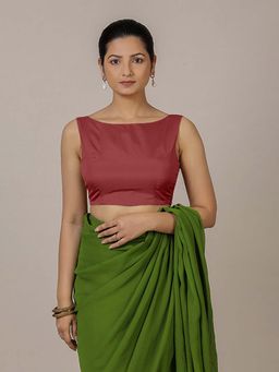 Binks - Sherry X Rozaana Auburn Mauve Back Bow and FlexiFit Stitched Blouse