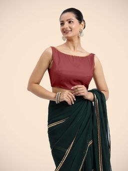 Binks - Sherry X Tyohaar Rust Sleeveless FlexiFit Bow Gota Stitched Blouse