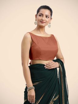 Binks - Sherry X Tyohaar Copper Sleeveless FlexiFit Bow Gota Stitched Blouse