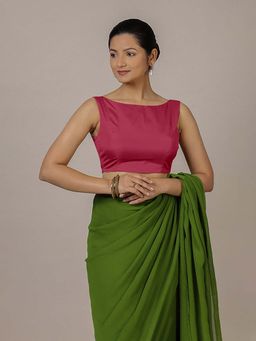 Binks - Sherry X Rozaana Rani Pink Back Bow and FlexiFit Stitched Blouse