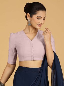Binks - Shravani X Rozaana Puff Sleeves Lavender Stitched Blouse