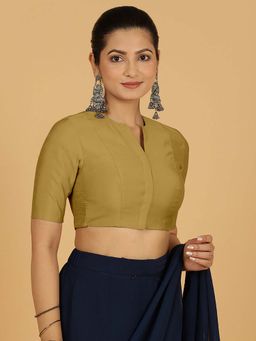 Binks - Simar X Rozaana Dijon Mustard Stitched Blouse