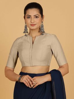 Binks - Simar X Rozaana Beige Stitched Blouse