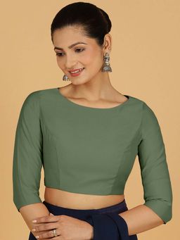 Binks - Tamanna X Rozaana Hunter Green Stitched Blouse