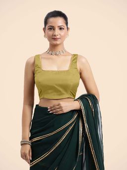 Binks - Tanvi X Tyohaar Yellow Sleeveless FlexiFit Stitched Blouse
