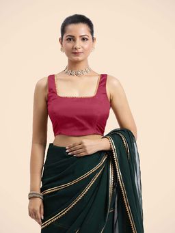 Binks - Tanvi X Tyohaar Pink Sleeveless FlexiFit Stitched Blouse