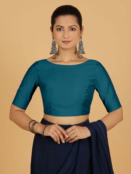 Binks - Trisha X Rozaana Crystal Teal Stitched Blouse