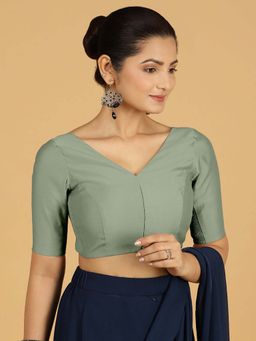 Binks - Vedika X Rozaana Mint Green Stitched Blouse