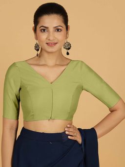 Binks - Vedika X Rozaana Pista Green Stitched Blouse