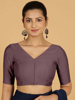 Binks - Vedika X Rozaana Mauve Stitched Blouse