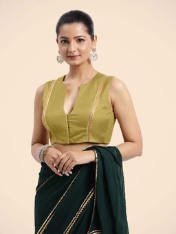 Binks - Veena X Tyohaar Yellow Sleeveless FlexiFit Stitched Blouse