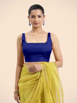 Binks - Zeba X Tyohaar Blue Sleeveless FlexiFit Stitched Blouse