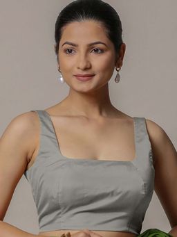 Binks - Zeba X Rozaana Grey Sleeveless Stitched Blouse