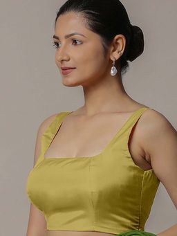 Binks - Zeba X Rozaana Lemon Yellow Sleeveless FlexiFit Stitched Blouse