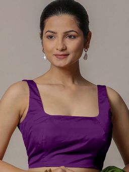 Binks - Zeba X Rozaana Purple Sleeveless FlexiFit Stitched Blouse