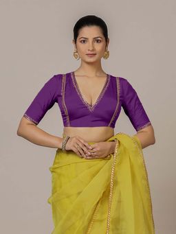 Binks - Zohra X Luxe Purple FlexiFit Side Seam Stitched Blouse