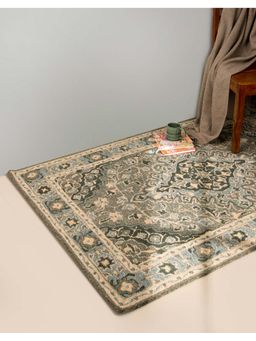 Fabindia - Grey Woven Cotton Dhurrie