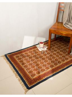 Fabindia - Red Printed Kalamkari Cotton Dhurrie