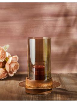 Fabindia - Golden Aariana Wooden Candle Holder