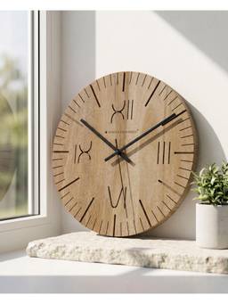 Spaces Unhooked - Handmade Round Wooden Wall Clock