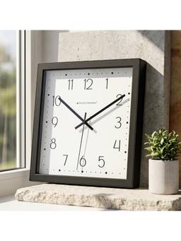 Spaces Unhooked - White Square Wall Clock