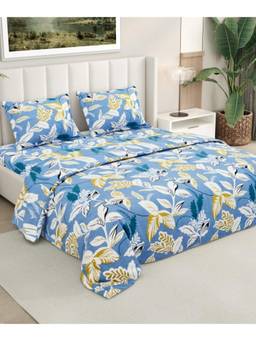 RIVERMOOR - Ultra Soft Premium Nordic Palms Double Bed Size Bedsheet