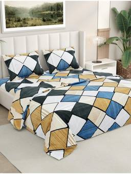RIVERMOOR - Ultra Soft Premium Terra Diamond Double Bed Size Bedsheet
