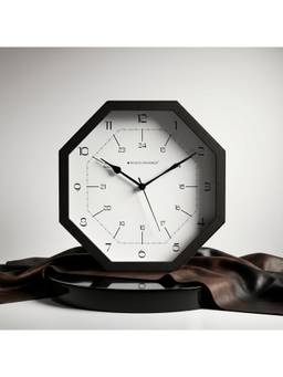 Spaces Unhooked - Leather Frame Octagon Wall Clock