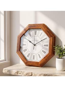 Spaces Unhooked - Traditional Roman Numeral Octagon Wall Clock