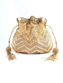 A Clutch Story - Midas Zardosi Hand Embroidered Potli