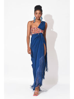 RISHI & VIBHUTI - Blue Fusion Flame Dress