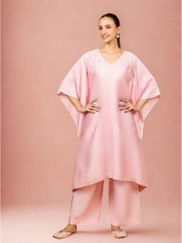 Gharana India - Sahiba Premium Chanderi Silk Baby Pink Co-Ord Set