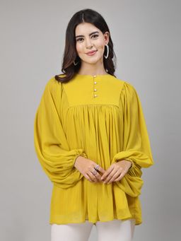 TANKHI - Women's Yellow Plain Top
