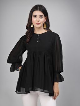 TANKHI - Women's Black Plain Top