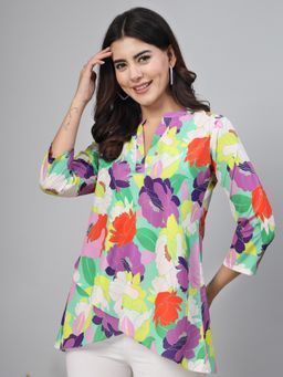 TANKHI - Women's Multi-Color Floral Printed Top