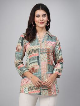 TANKHI - Printed Multi-Color Floral Top