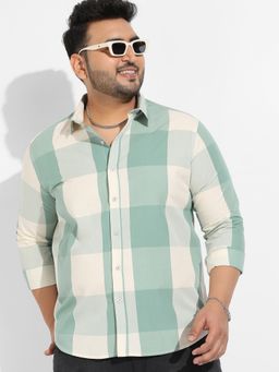 Instafab Plus - Men's Cotton Buffalo Check Shirt -multi Color