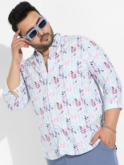 Instafab Plus - Men's Multicolour Abstract Print Shirt