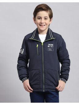Monte Carlo - Boys Navy Blue Collar Neck Jacket