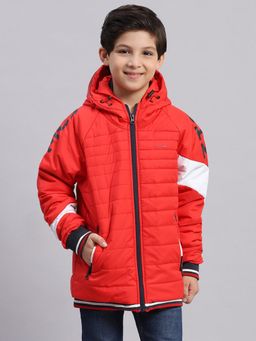 Monte Carlo - Boys Red Hooded Neck Jacket
