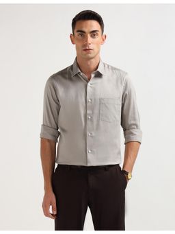 Arrow - Mens Pure Cotton Dobby Grey Formal Shirt