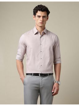 Arrow - Mens Pure Cotton Jacquard 1851 Pink Formal Shirt